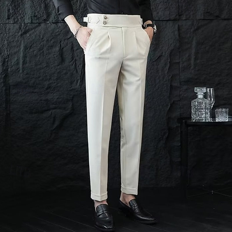 Tailored Straight-Leg Pants