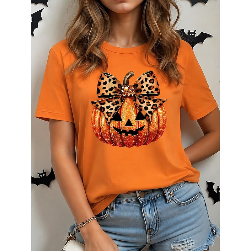 Halloween Graphic Crew Neck T-Shirt