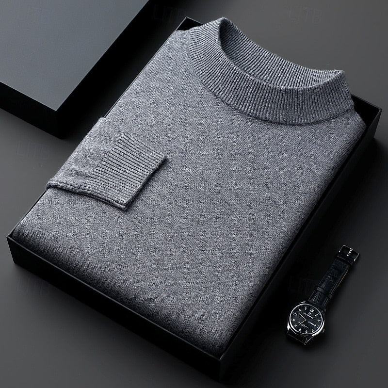 Ribbed High-Neck Sweater
