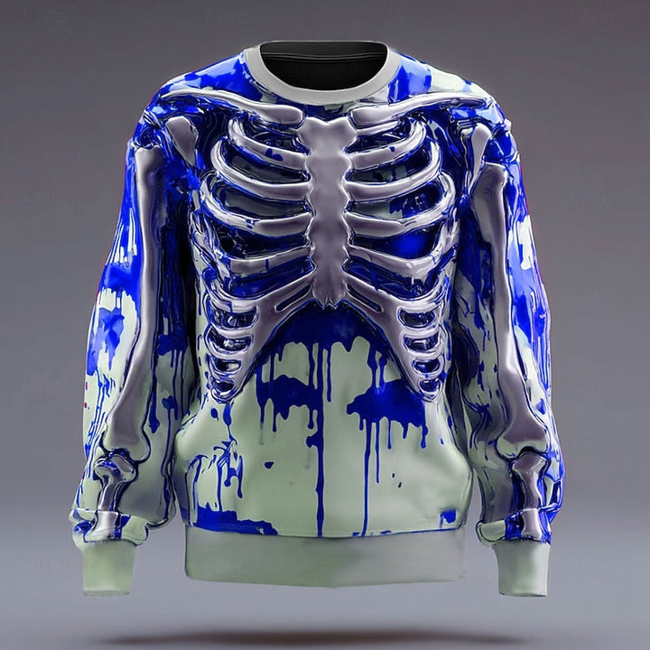 Halloween Skeleton Crew Neck Sweatshirt
