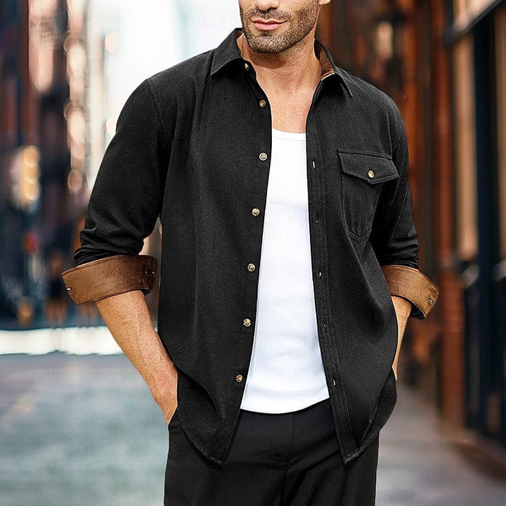 Rugged Button-Front Overshirt