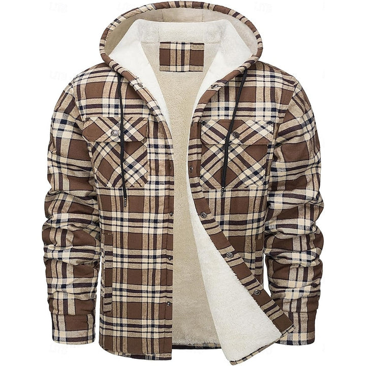 Hooded Check Overshirt