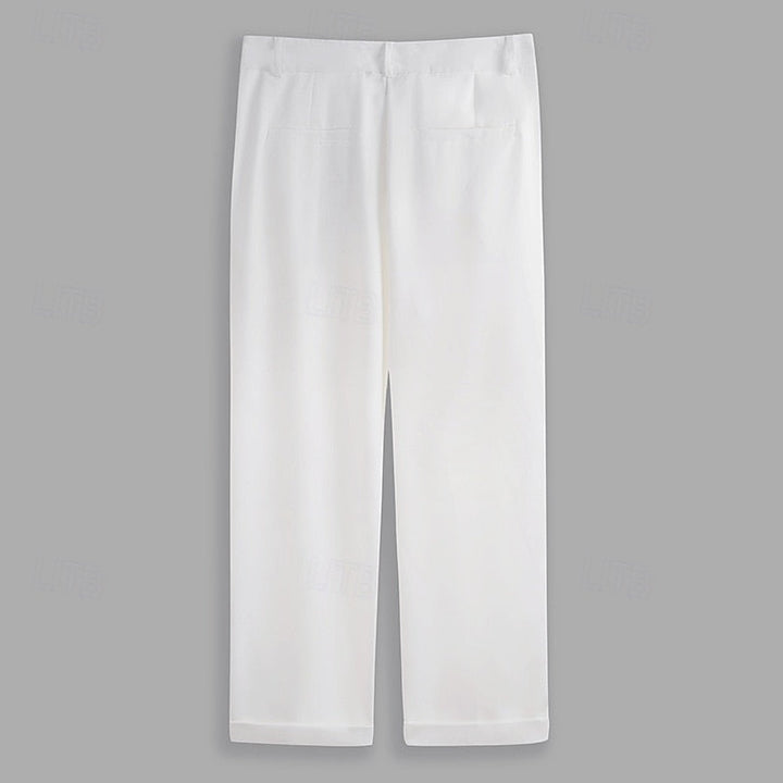 Tailored Straight-Leg Dress Pants