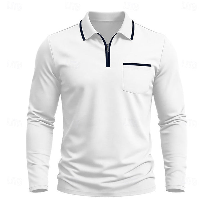 Refined Quarter-Zip Polo Shirt