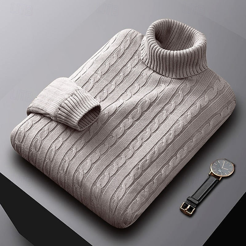 Cable Knit Turtleneck Sweater