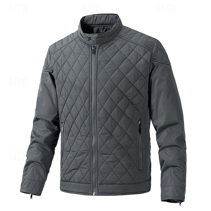 Quilted Stand-Collar Jacket