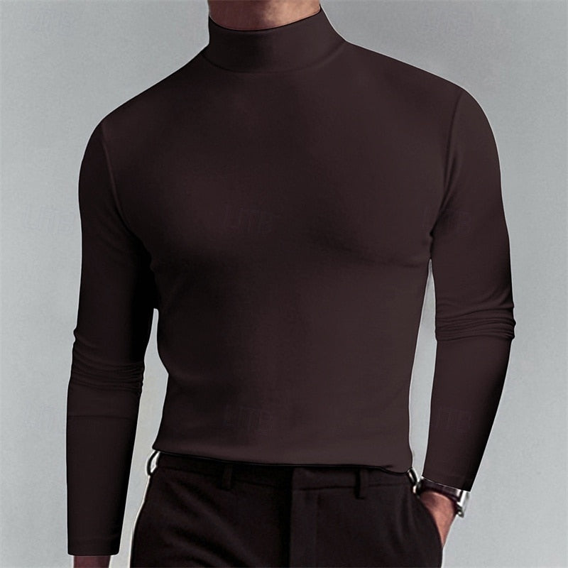 Refined Mock-Neck Turtleneck