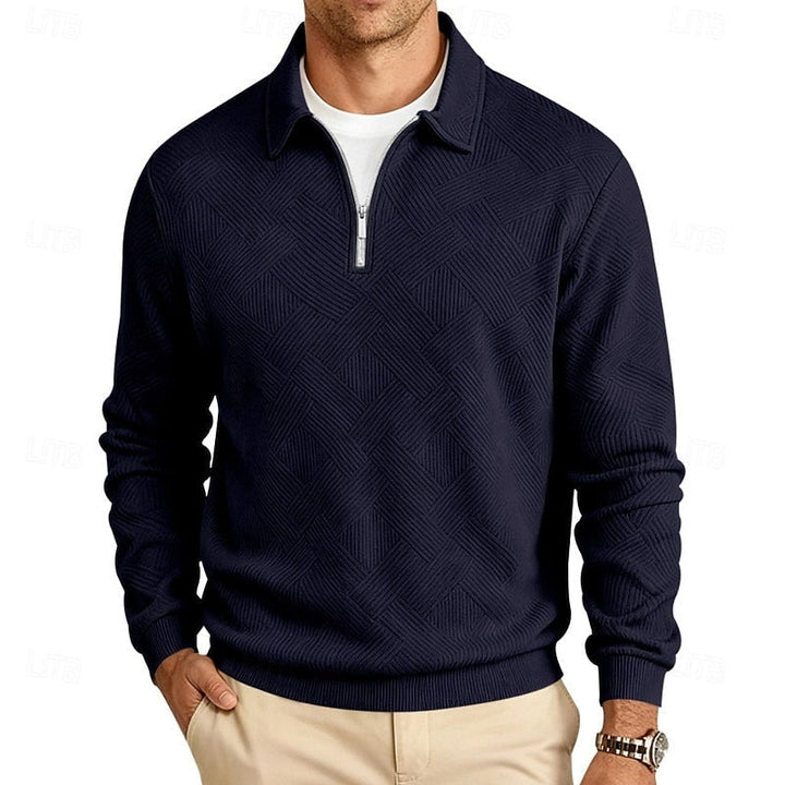 Textured Quarter-Zip Pullover