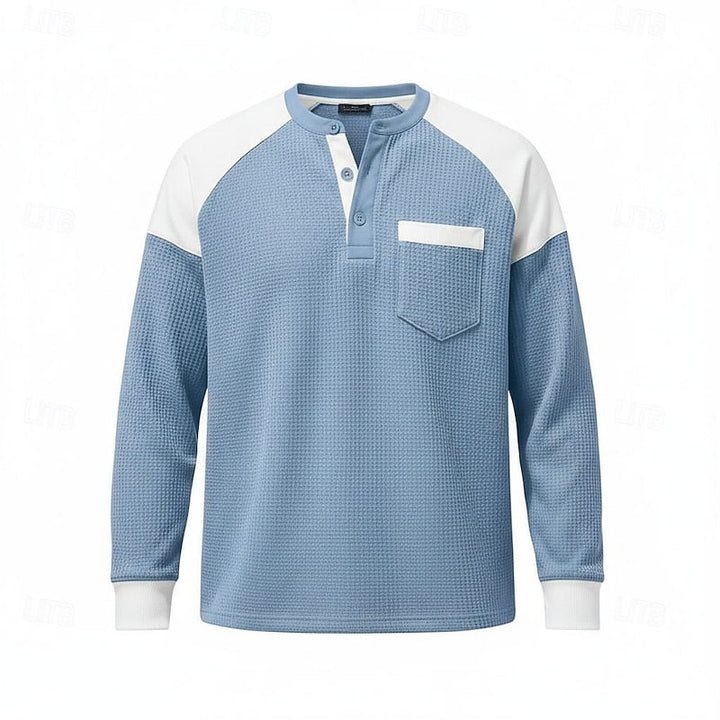 Colorblock Long-Sleeve Henley