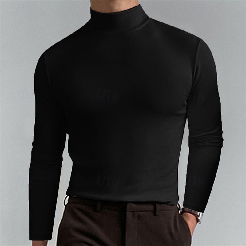 Refined Mock-Neck Turtleneck