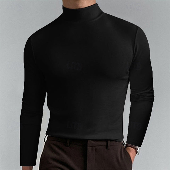 Refined Mock-Neck Turtleneck