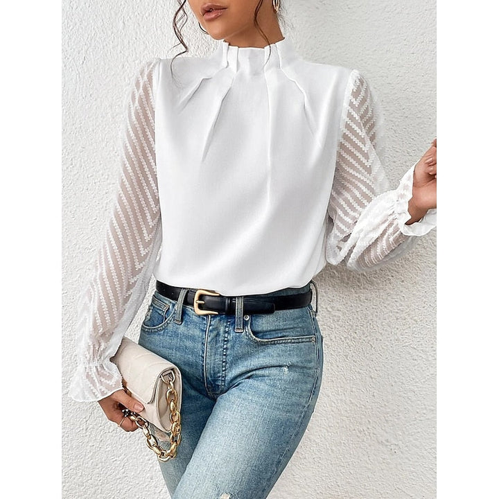 Elegant High-Neck Blouse