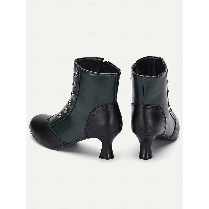Vintage Buttoned Ankle Boots