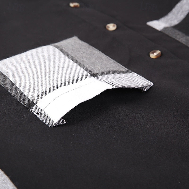 Modern Patchwork Shirt Jacket