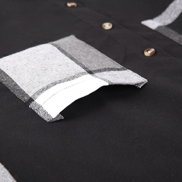 Modern Patchwork Shirt Jacket