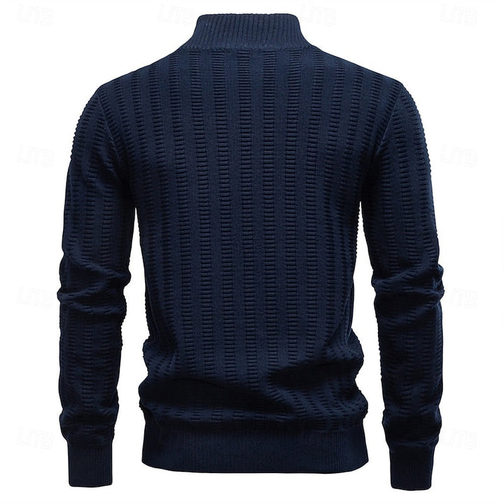 Textured Half-Zip Sweater