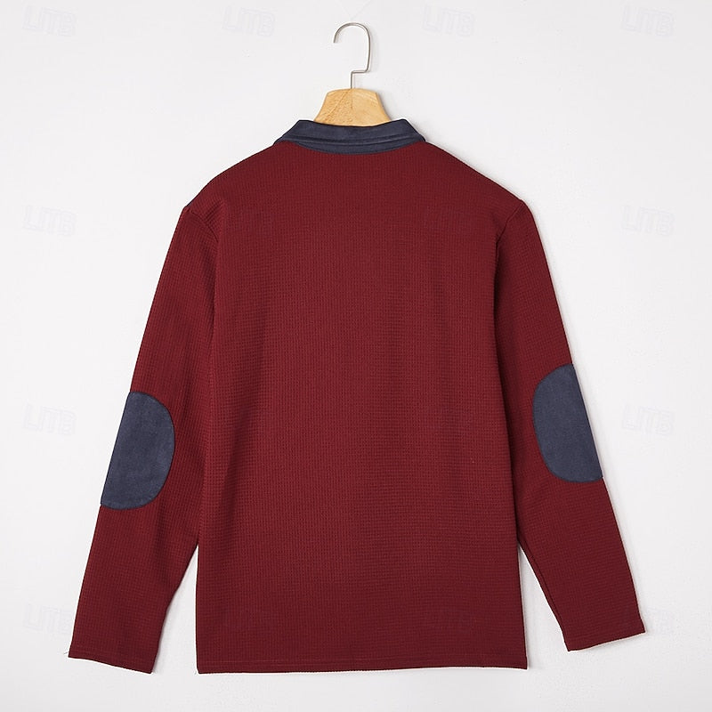 Quarter-Zip Textured Sweater
