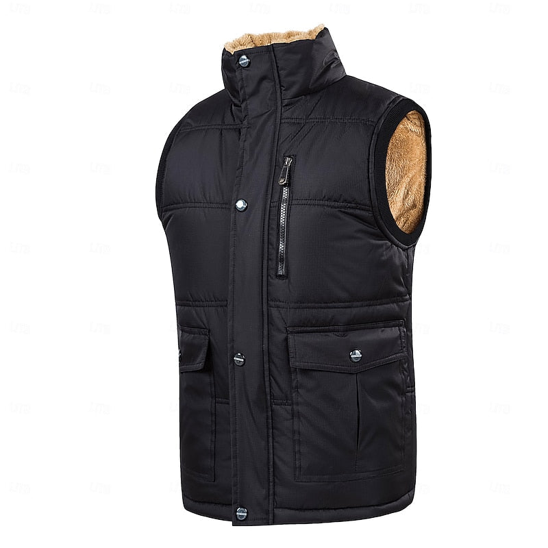 Sherpa-Lined Puffer Vest