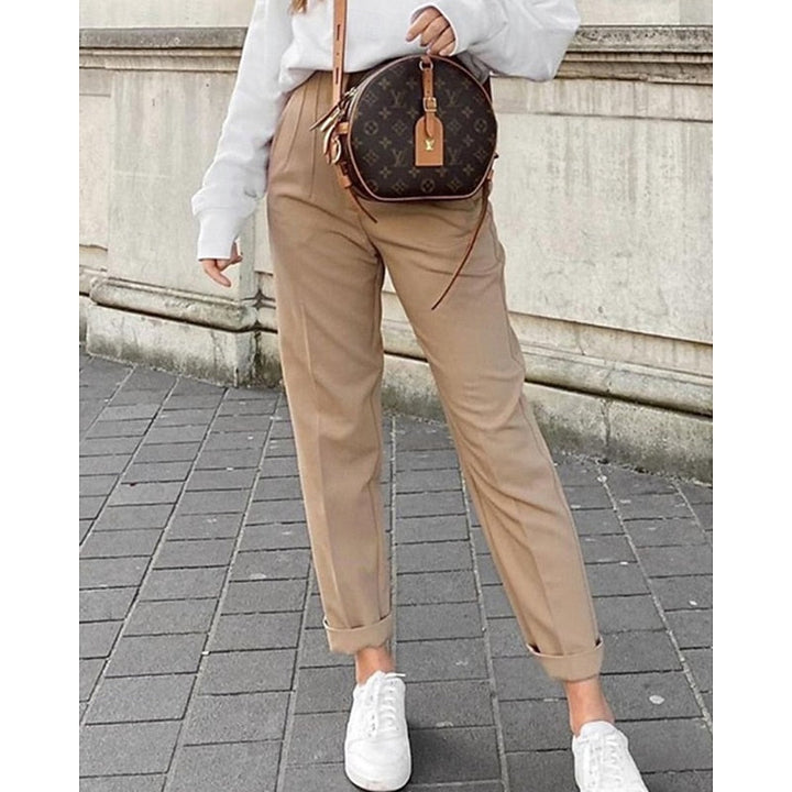 High-Waisted Tailored Pants