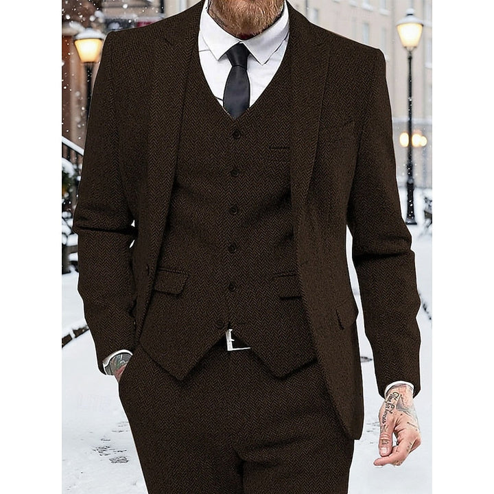 Refined Three-Piece Suit Set