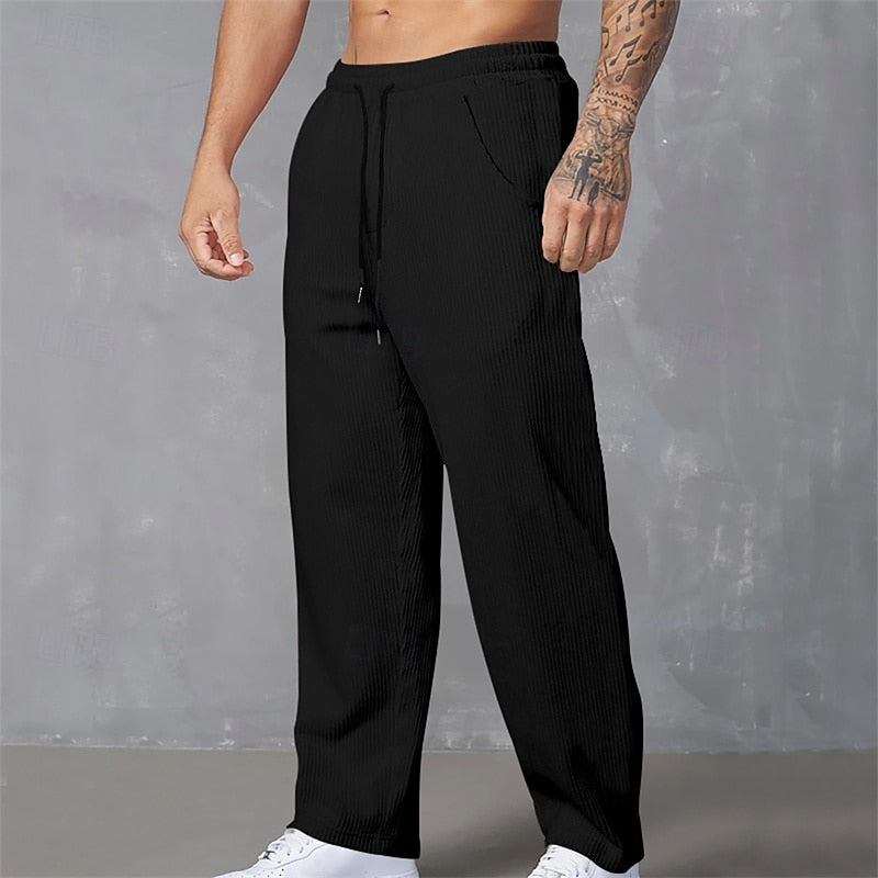 Relaxed Ribbed Pants