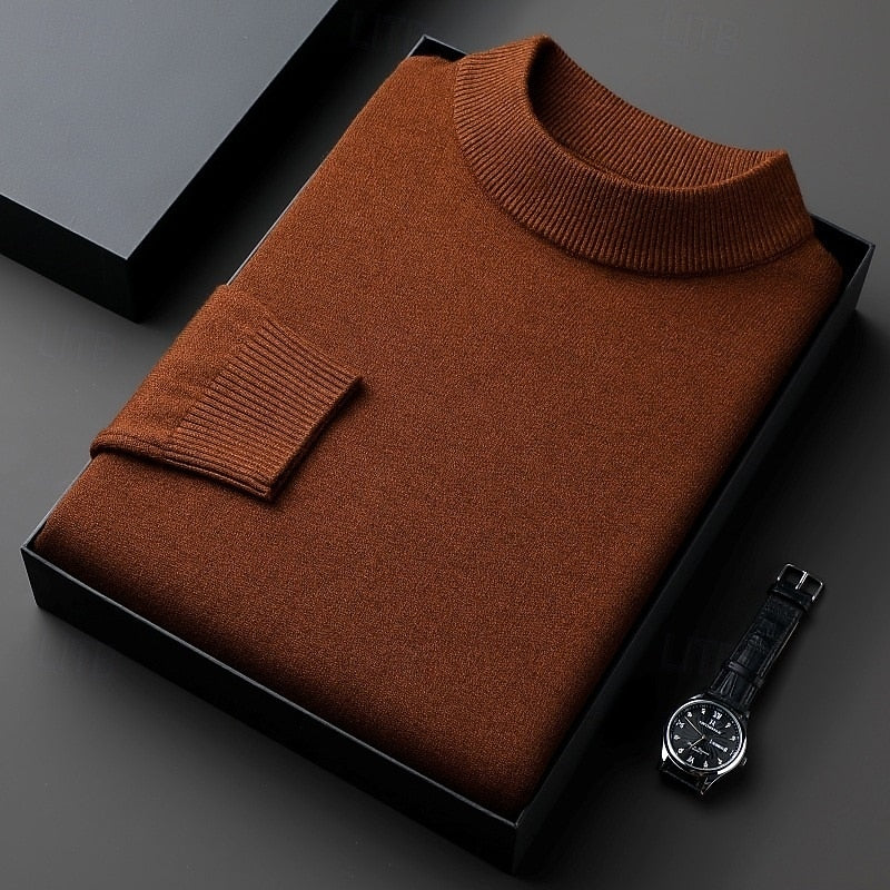 Ribbed High-Neck Sweater