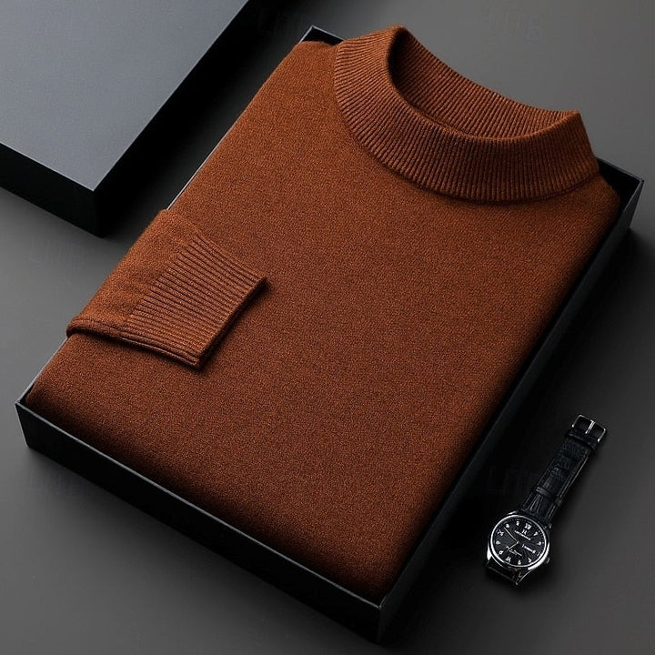 Ribbed High-Neck Sweater