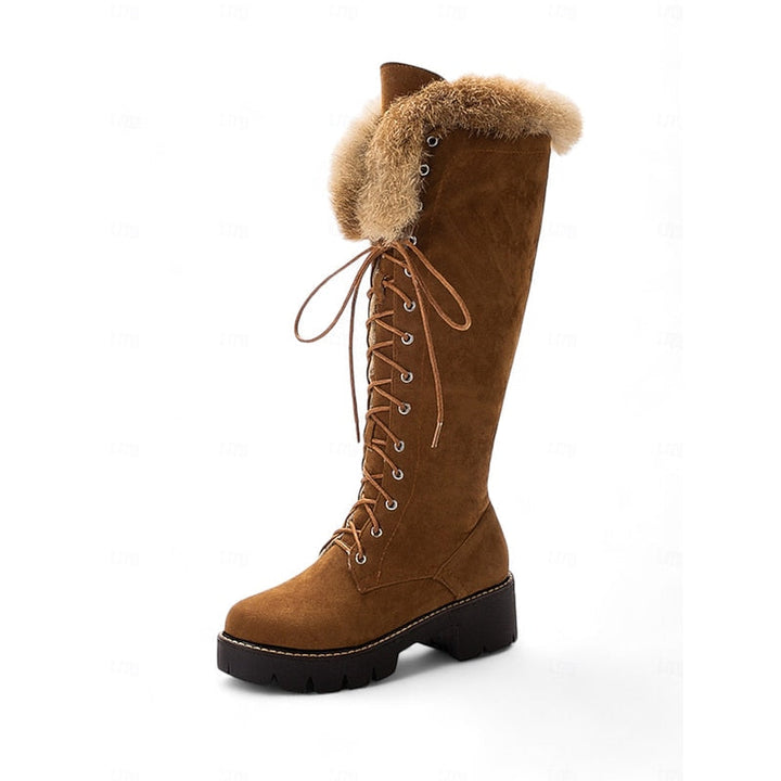 Aurelia Lace-Up Knee-High Winter Boots