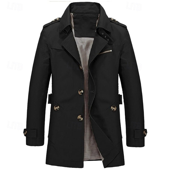 Refined Single-Breasted Trench Coat