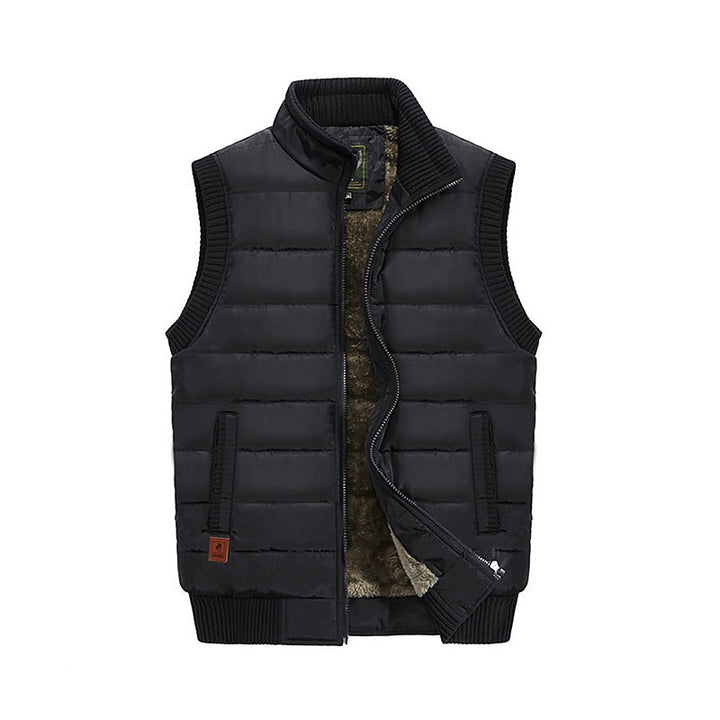 Quilted Stand-Collar Vest