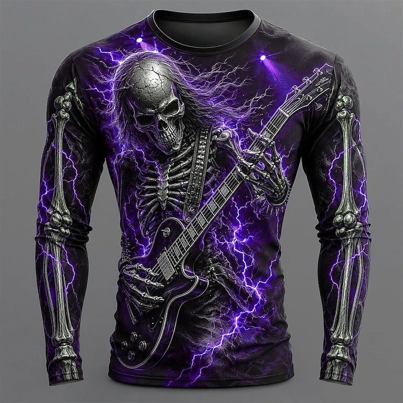 Skeleton Guitar Long Sleeve T-Shirt