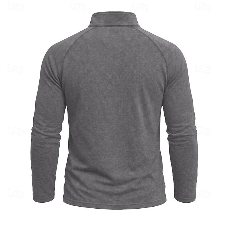 Relaxed Zip-Neck Top