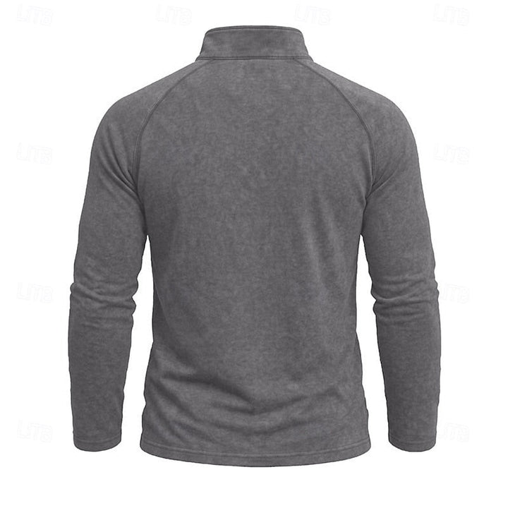 Relaxed Zip-Neck Top
