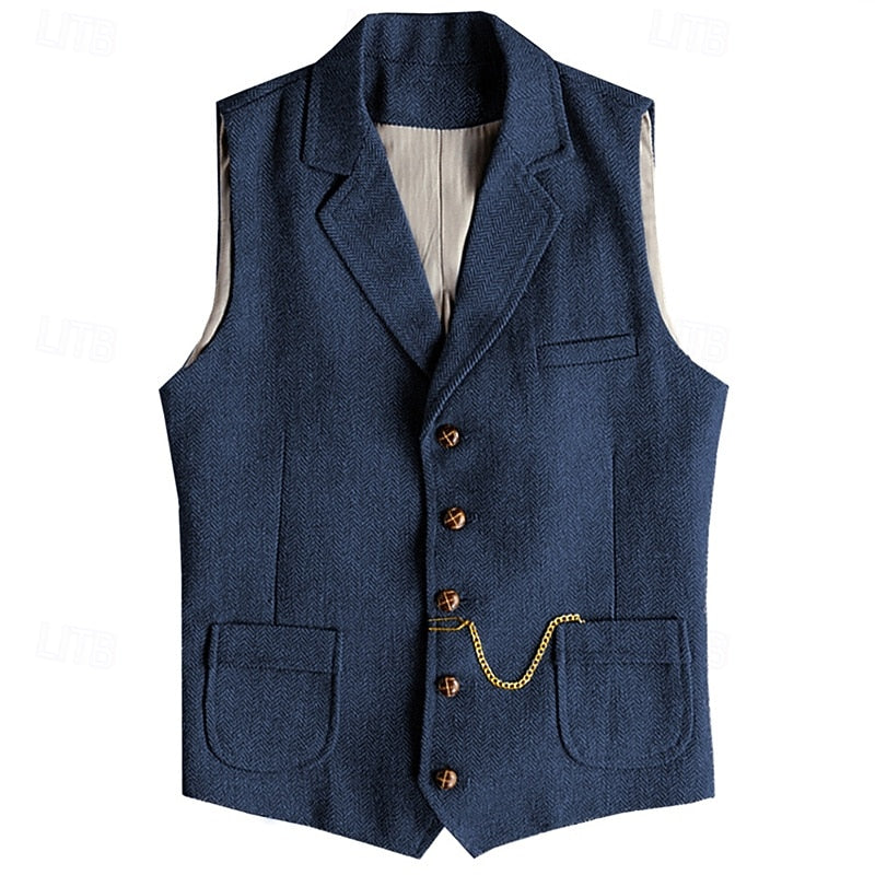 Herringbone Tailored Vest