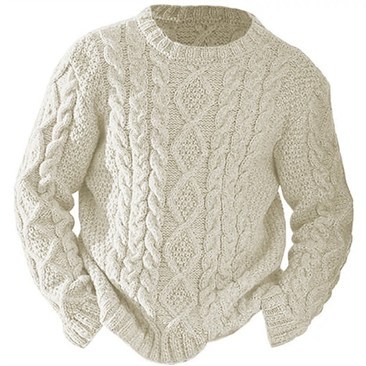 Cable Knit Crew Neck Sweater