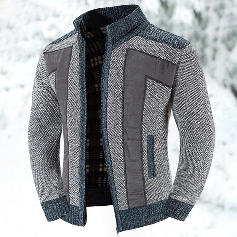 Textured Zip-Up Cardigan