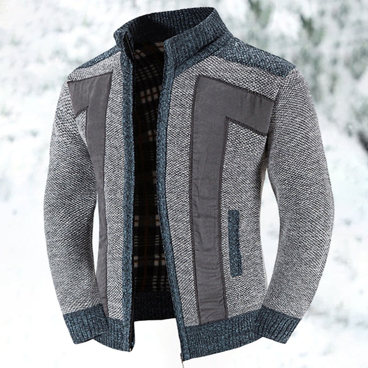 Textured Zip-Up Cardigan