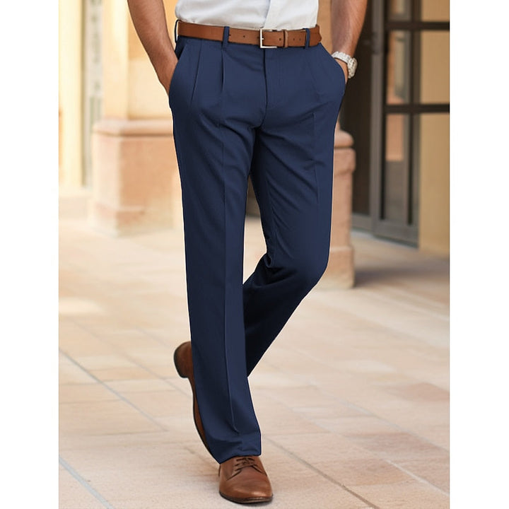 Tailored Straight-Leg Pants