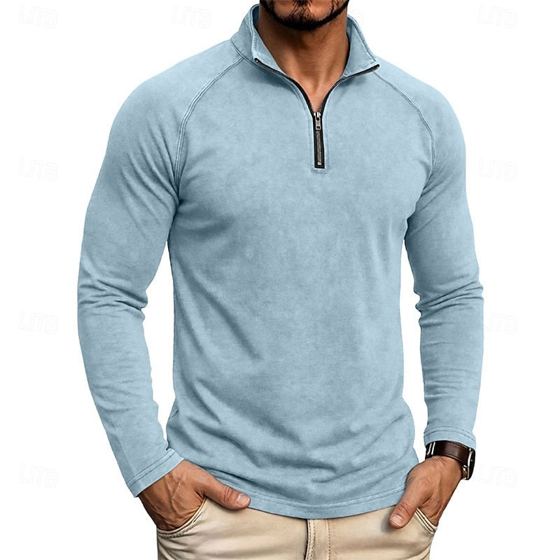Relaxed Zip-Neck Top
