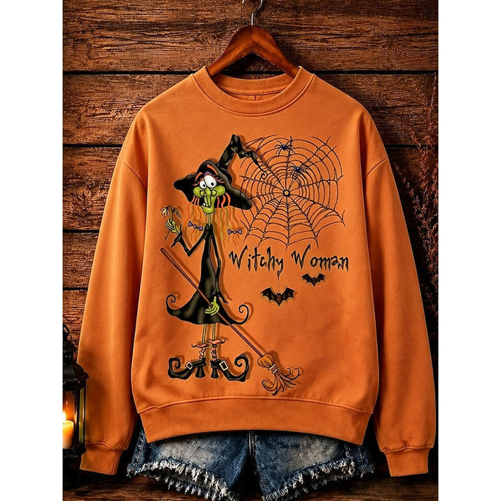 Playful Halloween Crew-Neck Sweatshirt