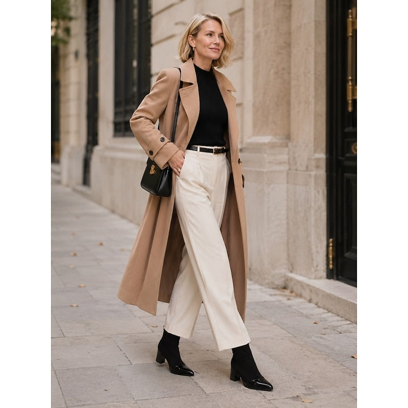 Cap-Toe Chunky Heel Ankle Boots