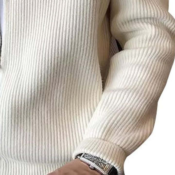 Ribbed Zip-Front Cardigan
