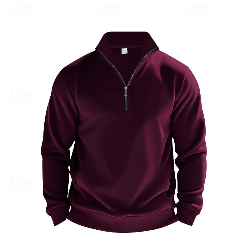 Refined Quarter-Zip Sweatshirt