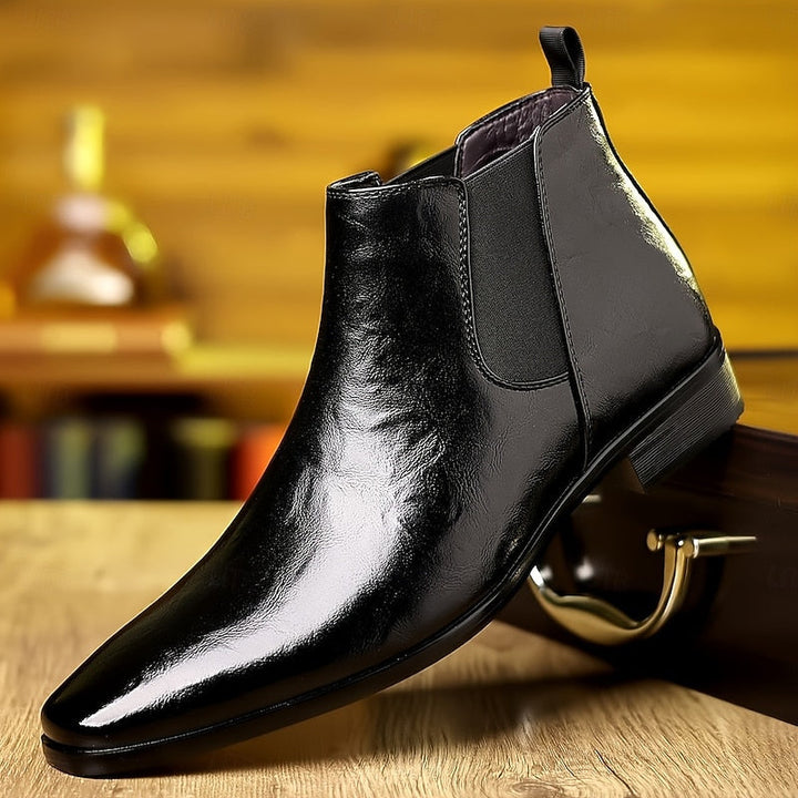 Polished Ankle Chelsea Boots