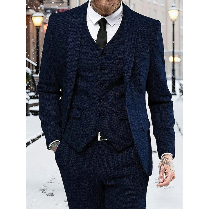 Refined Three-Piece Suit Set