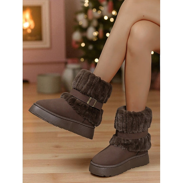 Cozy Fur-Trimmed Snow Boots