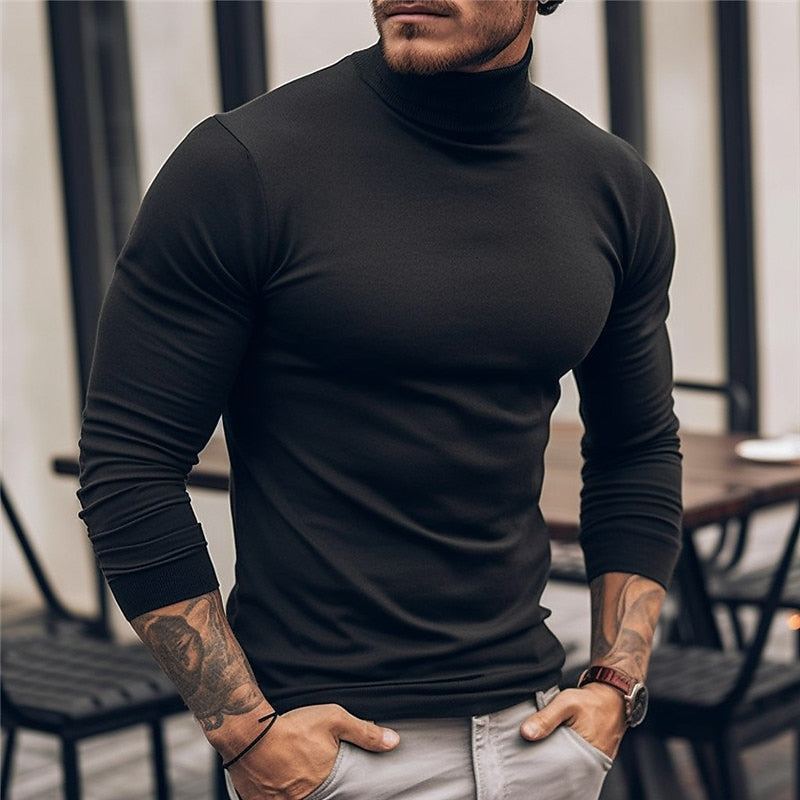 Refined Long-Sleeve Turtleneck