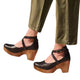 Women's Cross-Strap Platform Block Heels