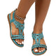 Women's Rhinestone T-Strap Flat Sandals