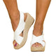 Women's Cross-Strap Espadrille Wedge Sandals